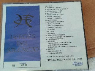 Pack Exclusivo Héroes del Silencio Milan 1995