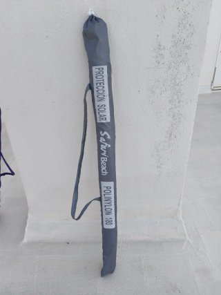 Sombrilla de playa 180cm gris