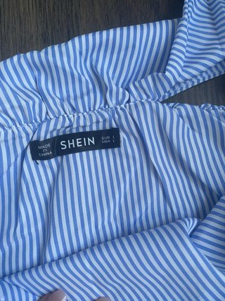 Top Verano Talla L Rayas Azul Blanco