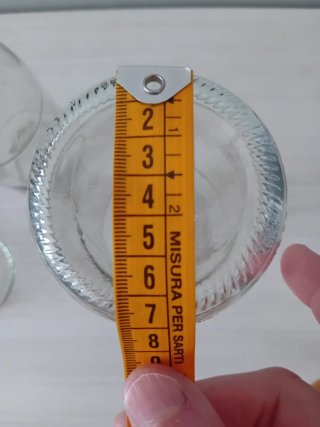 4 Bottiglie in vetro con tappo ermetico