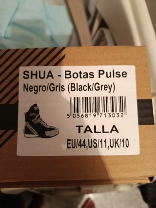 Botas de Moto SHUA Pulse Negro Gris Talla 44