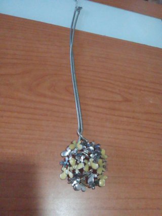 Colgante Mariposas 3D Plata y Amarillo
