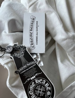 Camiseta Chrome Hearts Manga Larga Azul/Blanca