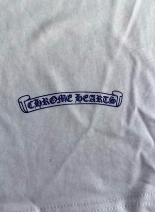 Camiseta Chrome Hearts Manga Larga Azul/Blanca
