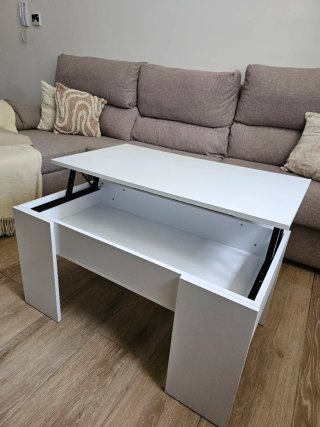 Mesa de centro blanca para salón