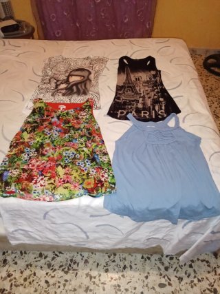 Lote 4 Camisetas Verano Mujer,Varias Tallas