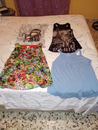 Lote 4 Camisetas Verano Mujer,Varias Tallas