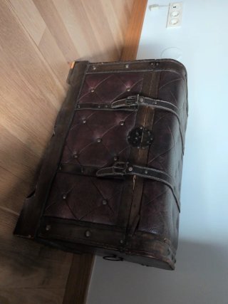 Baúl vintage cuero diseño