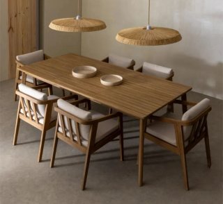 Mesa Comedor Madera Acacia 220x100 cm