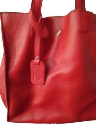 Bolso de piel mujer rojo