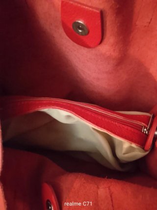 Bolso de piel mujer rojo