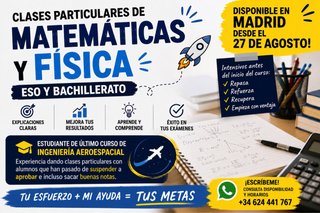 Clases de Matemáticas y Física en Madrid