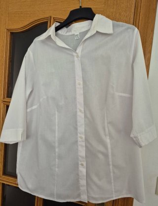 Camisa blanca clásica manga 3/4 Talla 50