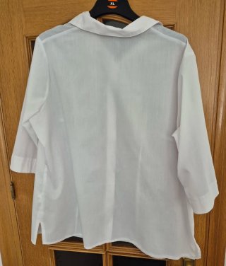 Camisa blanca clásica manga 3/4 Talla 50