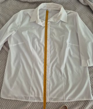 Camisa blanca clásica manga 3/4 Talla 50
