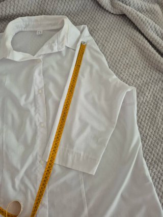 Camisa blanca clásica manga 3/4 Talla 50