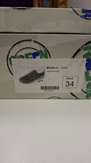 ZAPATOS CORDONES NIÑO TALLA 34