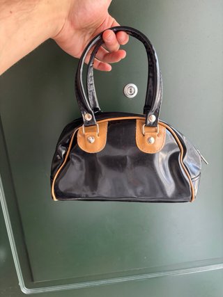 Borsa Adidas vintage nera e beige