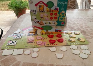 Puzzle de granja 1-5 piezas