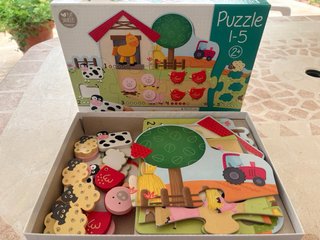 Puzzle de granja 1-5 piezas
