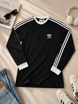 Camiseta Adidas Originals Manga Larga Negra