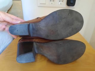 Botines de piel marrón talla 40