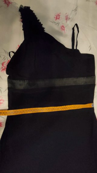 Abito nero monospalla taglia S