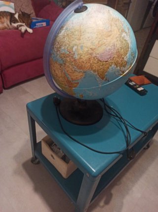 Lámpara Globo Terráqueo Azul