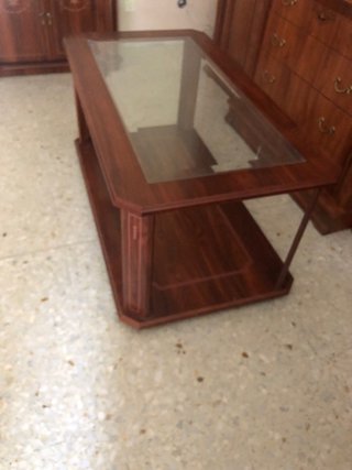 Mesa de centro madera y cristal