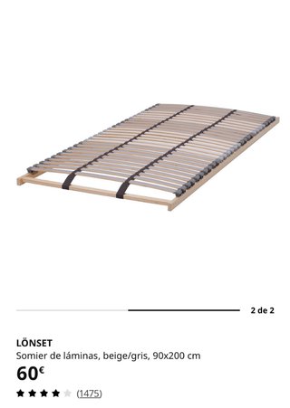 Cama IKEA Neiden con somier Lönset