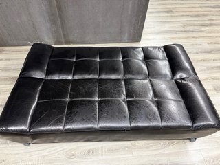 Sofá Cama Vintage Polipiel Negro