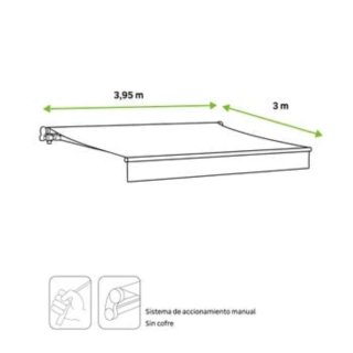 Toldo beige de tela