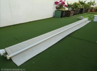 Toldo beige de tela