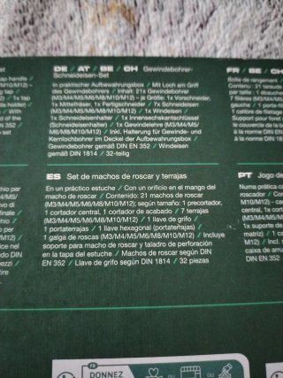 Set Machos y Terrajas Roscar M3-M12