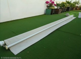 Toldo beige de tela