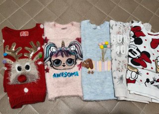 Lote 3 jersey y 2 Sudaderas Niña Talla 4-5