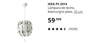 Lámpara de techo IKEA PS 2014 blanca