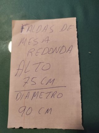 Falda de mesa redonda a cuadros