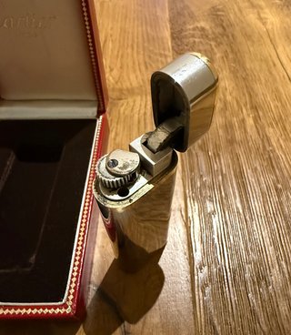 Cartier Accendino Acciaio e Oro Giallo 18k