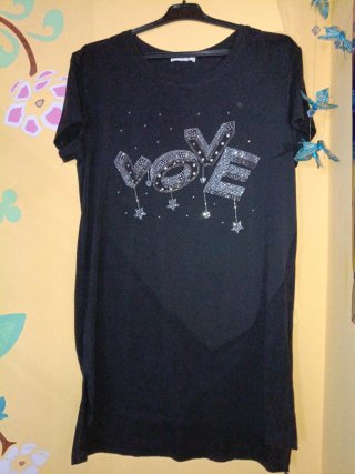 Vestido Verano Playa XL/XXL Negro