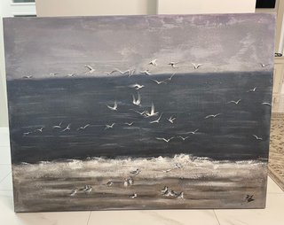 Cuadro Decorativo Playa Gaviotas 120x90