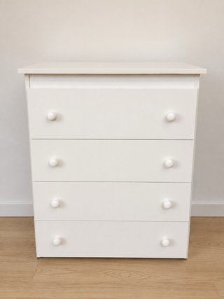 Cómoda cambiador bebe blanca de madera