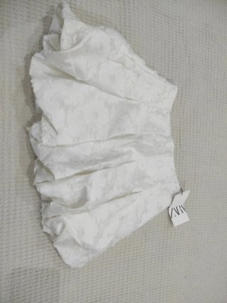 Minifalda Zara Blanca Talla XS