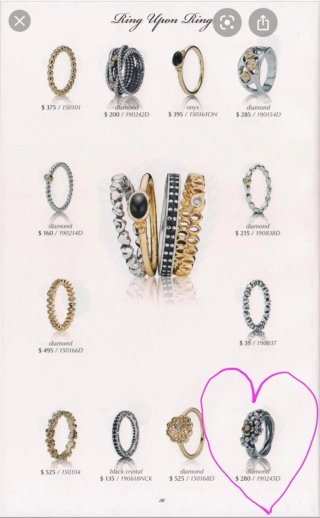 Anillo Pandora 14k Oro y dos Diamantes.