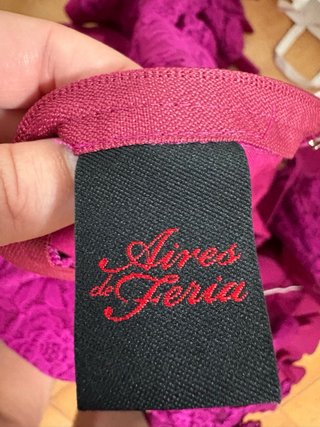 Traje Flamenca Gitana Rosa/Morado