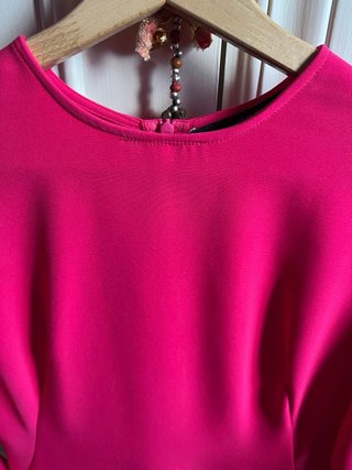 Vestido fiesta rosa fucsia mujer