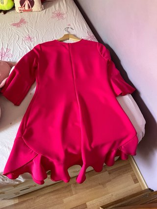 Vestido fiesta rosa fucsia mujer