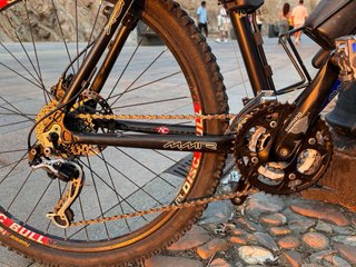 Bicicleta con silla para niño/a