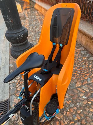 Bicicleta con silla para niño/a
