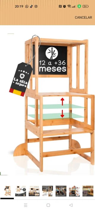 Torre de aprendizaje 3 niveles 90cm